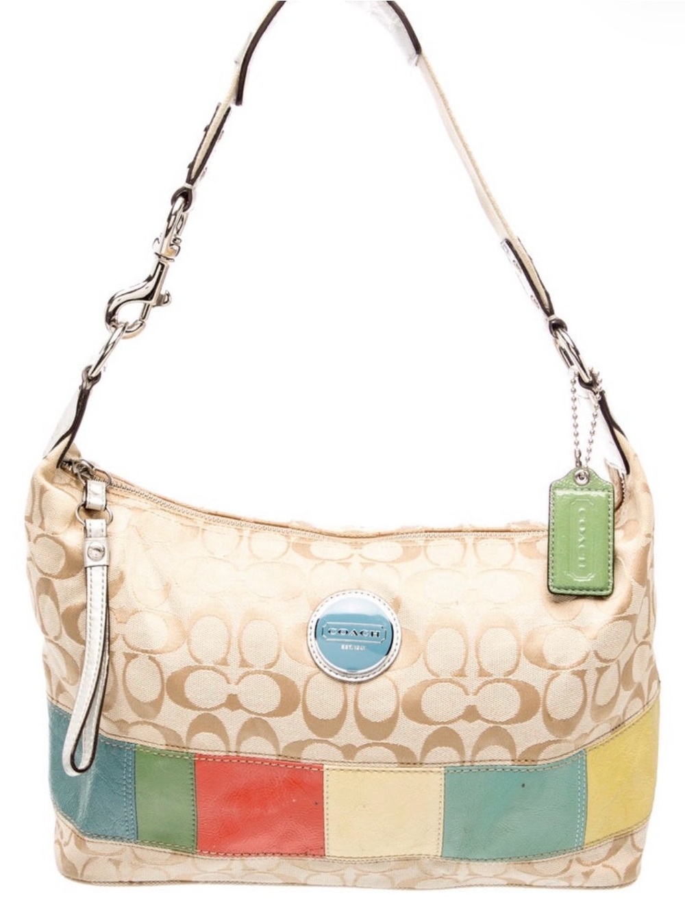 Coach Y2K Signature stripe rainbow hobo shoulder bag - Picture 2 of 6